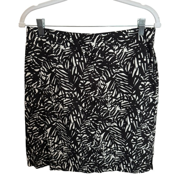 Jules & Leopold Dresses & Skirts - Jules & Leopold Black & White Palm Leaf Print Skirt Womens Medium